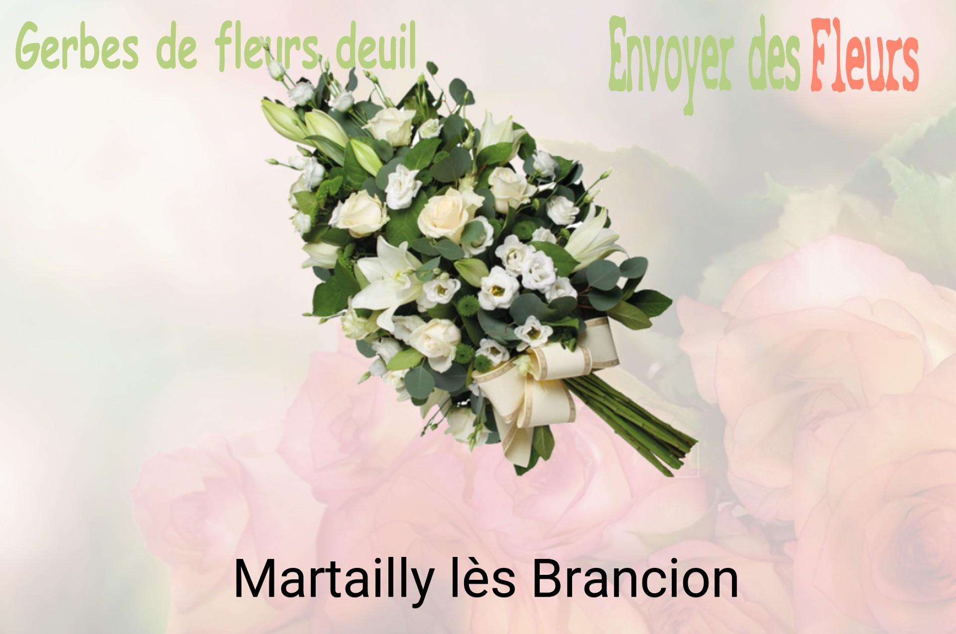 Gerbe de fleurs de deuil livrée à Martailly-lès-Brancion